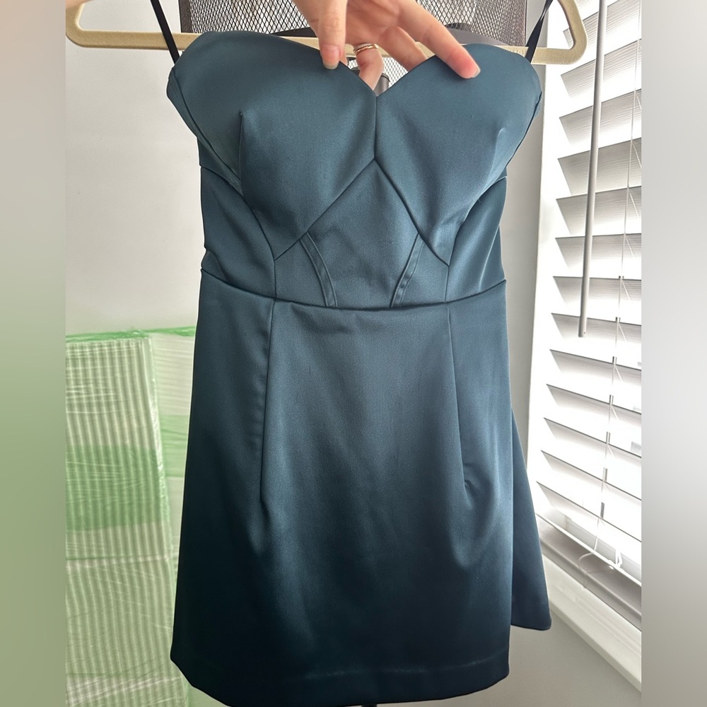bebe Teal Mini Dress